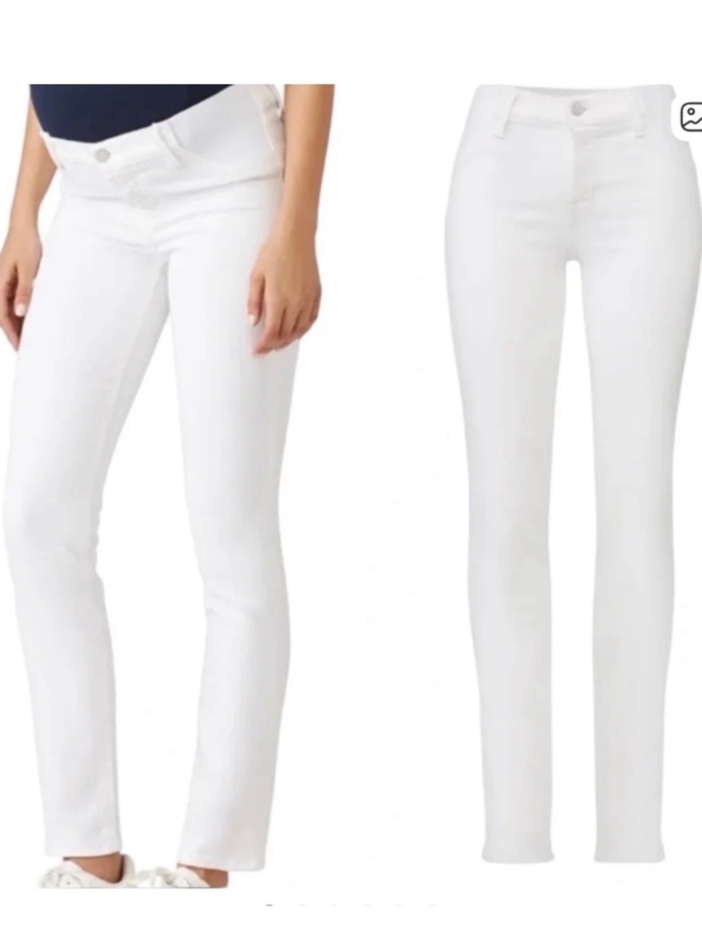 J Brand White Maternity Jeans